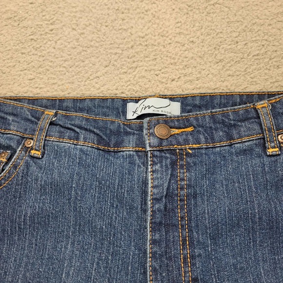 Kim Rogers Jeans Womens 16 Short‎ Blue Denim Straight Leg Medium Wash - Picture 3 of 12